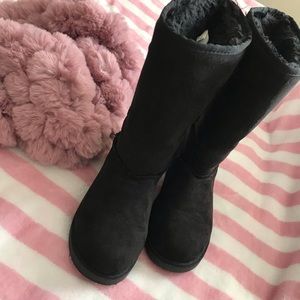 Girls Tall Black Boots